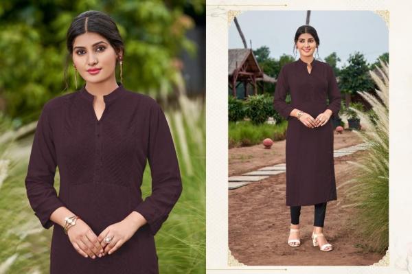 Poonam Smit Pintex Ethnic Wear Rayon Designer Kurti Collection